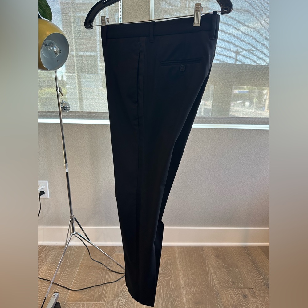 All Saints Black Men's Tuxedo Pants